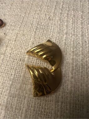 Jenny Bird Gold Sculpted Wing Earring